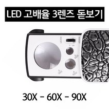 도매창고 LED 고배율 렌즈 3렌즈 돋보기 확대경 정밀세공