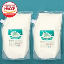 밀크아트 수제요거트 플레인 1000ml 2팩, 무가당 2팩