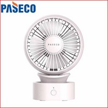 [PASECO] 파세코 DC모터 USB충전 탁상용 선풍기 PTF-AB8030, 화이트그레이