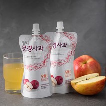 문경오미자밸리 문경사과즙 사과주스 애플주스 생사과즙 꿀사과 부사 사과착즙 파우치 20개, 2400ml, 1박스