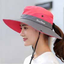 사파리 캠핑 등산모자(사파리모자)여자모자, 진핑크