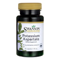 Swanson 포타슘 애스퍼테이트 99mg 캡슐, 60개입, 1개, 60정
