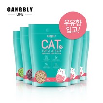 [익일출고] 강블리 고양이 두부모래 8L, 우유향 4개