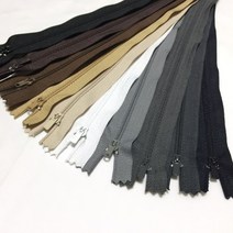 [아씨원단] 100개]22cm]의류용 바지지퍼 30종, 1개, 블랙
