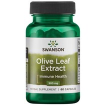스완슨 올리브 리프 추출물 500mg 캡슐, 60개입, 1개