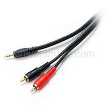 국산Y오디오케이블 SW35ST2RCA 3.5mm(TRS)-(2)RCA 타입 1.5미터