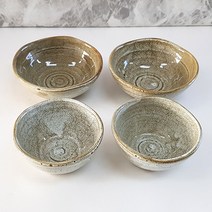 토비 천목 화이트 2인 공기 대접, 세트