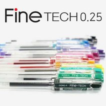 동아연필 파인테크 0.25mm 중성펜 베스트셀러, 파인테크0.25mm 43-연두
