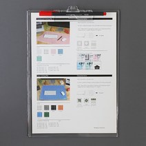 국산 펜홀더 클립보드 파일철 화일철 A4 서류 받침대, 오렌지