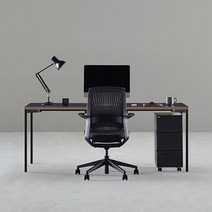 데스커 1800x700 컴퓨터 책상 DSAD118D, 상판-메이플/다리-빈티지블랙