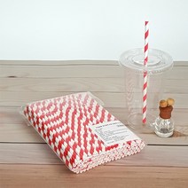 종이빨대 친환경빨대 레드 (100개)1개, 1세트, 100개입