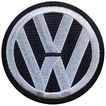 와펜 D720 - Volkswagen 블랙 원형 마크 패치 와펜
