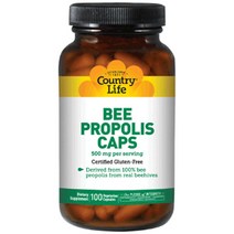 Country Life 비 프로폴리스 캡 500 mg 베지테리안 캡슐, 100캡슐, 1개