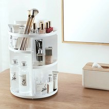 다드림 360도 회전식 화장품 정리대 화이트, 1개