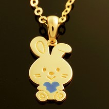 18K GOLD [미아방지목걸이] 사랑토끼군_BP848