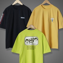 굿럭샵 면 티셔츠 라운드넥 빅사이즈 반팔티 남자 오버핏 정말 사이즈 큰 옷 L- 2 3XL 4XL 5XL