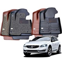 카마루 볼보 V40 V60 V70 V90 전차종 5D&6D입체 카매트 개선형 신제품, 6D매트 1+2열-블랙+그레이, 볼보- V60 / V60크로스컨트리(10~현재)