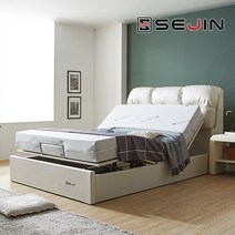 세진침대 위니 쿠션형 모션베드 전동침대, 3-4.위니 쿠션형 모션베드+하이브리드천연라텍스200T_펄크림화이트