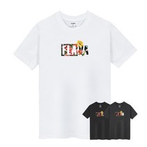 JYFASHION 플라워 빅사이즈 S~4XL 반팔 티셔츠