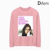 기모오버핏맨투맨 PD걸 남녀공용 티셔츠
