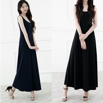 바닐라나인 세상편한 A롱 베이직 나시 쿨 원피스