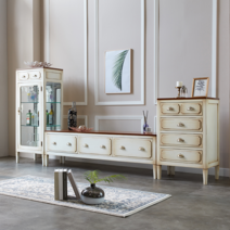 피어젠 리아스 프렌치 엔틱 장식장 세트 화이트빈티지