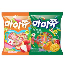 마이쮸 필로우 핑크리치 + 써니피치 + 캔털루프멜론 + 애플망고 캔디, 10개, 284g