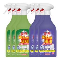 홈스타 락스와세제 스프레이 500ml 6개 (후로랄 3개/후레쉬 3개)