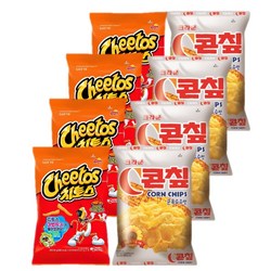 롯데 크라운 스낵모음 치토스 바베큐 82gx4개+C콘칩 70gx4개 (총8개)