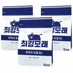 [2+1] 최강모래 최적의 조합 B1 6kgx3, 프레쉬솝 유향 고양이모래 와이오밍 벤토나이트모래, 3개, 6L, 유향 프레쉬솝 · 6kgx3 · 3개