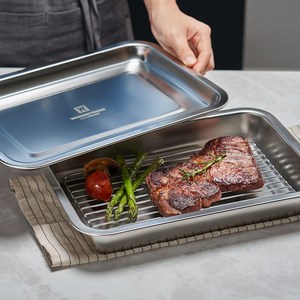 바겐슈타이거 연마제 없는 스텐 사각 트레이 세트