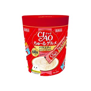 챠오츄르 고양이 구루메 버라이어티 간식 60p, 혼합맛(참치/가다랑어/닭가슴살), 840g, 1개