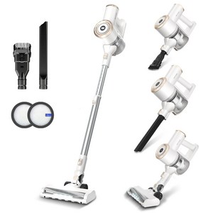 PrettyCare 25KPa의 강력한 흡입력을 가진 스틱형 진공청소기 애완동물 털을 위한 경량 무선