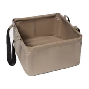 반센트 폴딩 설거지통 접이식 캠핑 워시버킷 다용도 세차 족욕 겸용 물통, 브라운