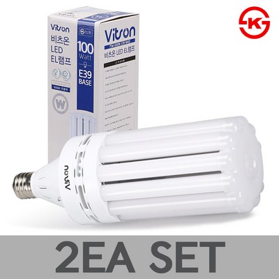 비츠온 LED EL 램프 불투명 주광색 100W [2개] - 에누리 가격비교