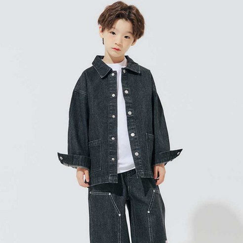 바브키즈 주머니데님남방