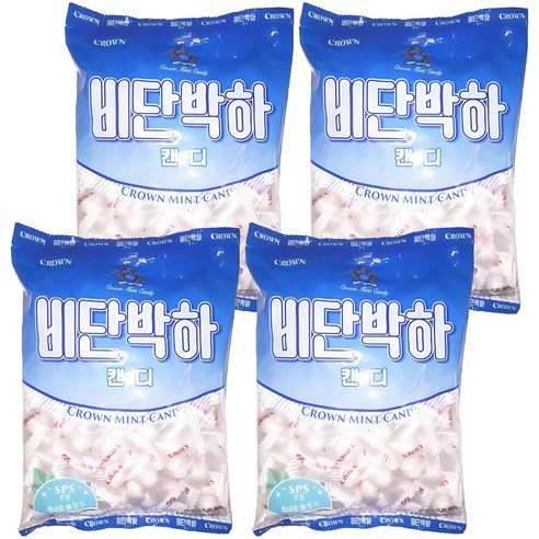 크라운 비단박하캔디, 400g, 4개