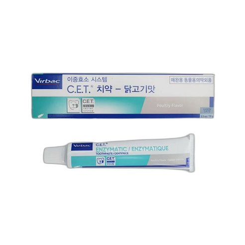 강아지 양치 입문용으로 많이 쓰는 반려동물 치약입니다. 닭고기맛이라 거부감을 줄이고 칫솔 적응을 돕습니다. - 1