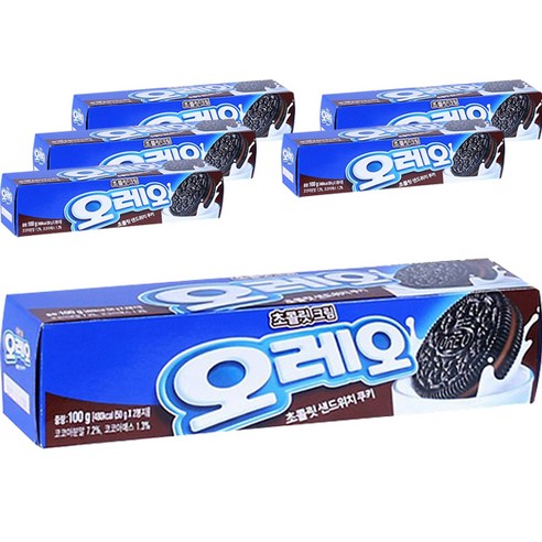 오레오 초콜릿 크림 샌드, 100g, 6개