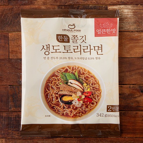 [로켓프레시] 한둘푸드 쫄깃 생도토리 라면 얼큰한맛 2인분