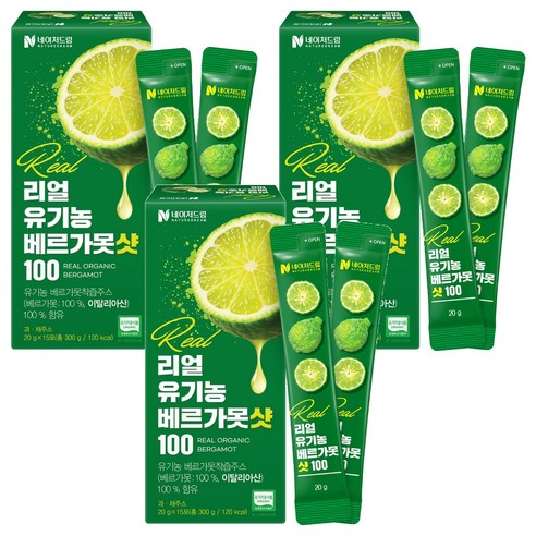 네이처드림 리얼 유기농 베르가못샷100 스틱형 착즙액