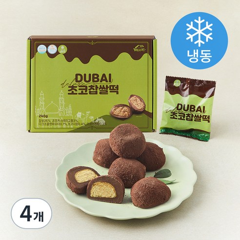 [로켓프레시] 떡미당 두바이 초코 찹쌀떡 (냉동), 40g, 4개, 6개입