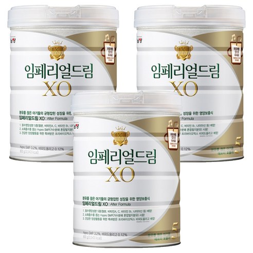 임페리얼드림XO 애프터 포뮬러 분유 5단계, 800g, 3개
