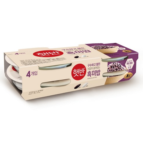 햇반 흑미밥, 210g, 4개