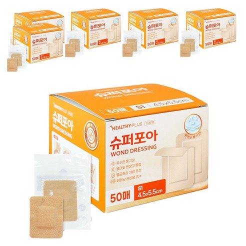 밴드골드 헬씨플러스 슈퍼포아 드레싱밴드 갈색, 50개입, 6개