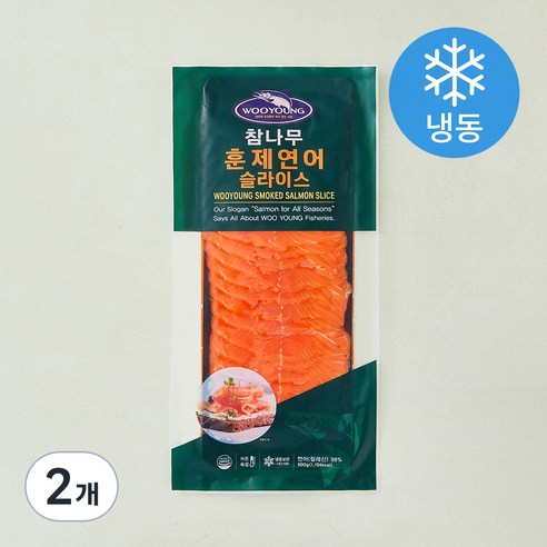 [로켓프레시] 참나무 훈제 연어 슬라이스 (냉동)