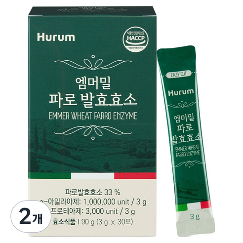 휴럼 엠머밀 파로 발효효소, 90g, 2개
