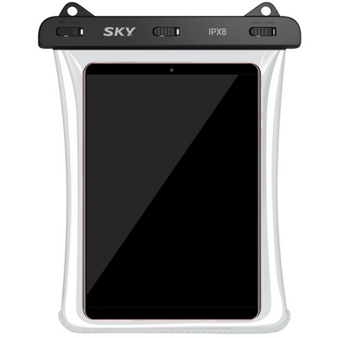 SKY 웰 IPX8 4중 잠금 다목적 아이패드 태블릿 프리미엄 터치 방수팩 + 목걸이 세트