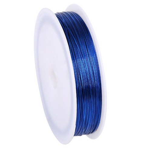 코히모 와이어 DIY 수공예 컬러 철사 0.4mm x 50m 3W275, 5개, 네이비