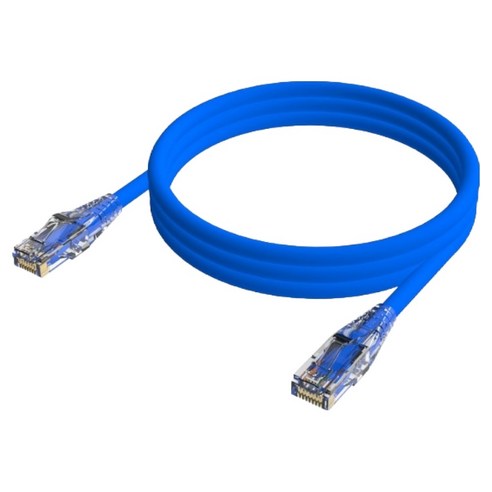 엠비에프 팬듀이트 CAT6 기가 랜케이블, 블루, 1개, 0.2m